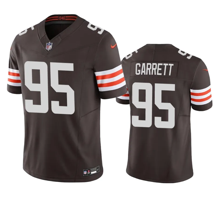 Cleveland Browns #95 Myles Garrett Brown 2023 F.U.S.E. Vapor Untouchable Limited Stitched Jersey